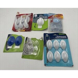 self adhesive wall hooks mix lot of 6